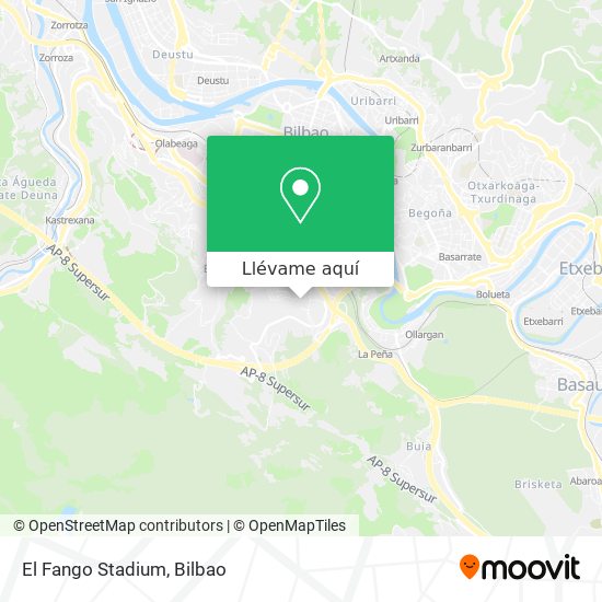 Mapa El Fango Stadium