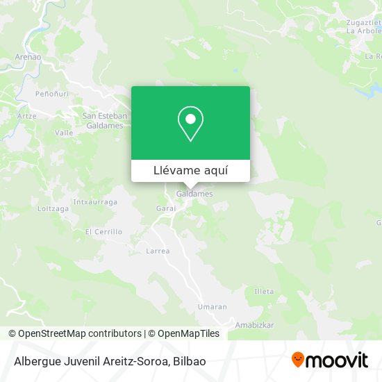 Mapa Albergue Juvenil Areitz-Soroa