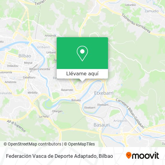 Mapa Federación Vasca de Deporte Adaptado