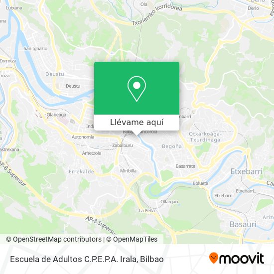 Mapa Escuela de Adultos C.P.E.P.A. Irala