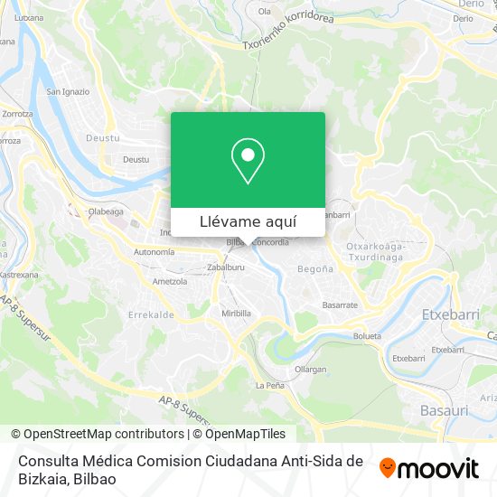 Mapa Consulta Médica Comision Ciudadana Anti-Sida de Bizkaia