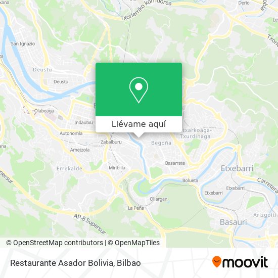 Mapa Restaurante Asador Bolivia