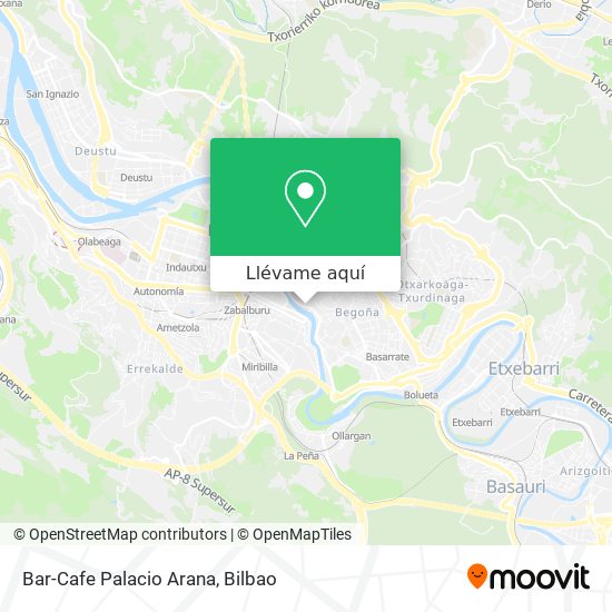 Mapa Bar-Cafe Palacio Arana
