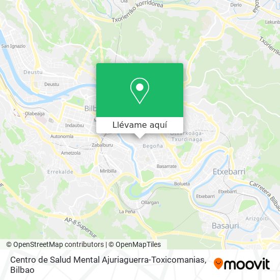 Mapa Centro de Salud Mental Ajuriaguerra-Toxicomanias