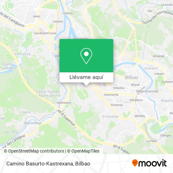 Mapa Camino Basurto-Kastrexana