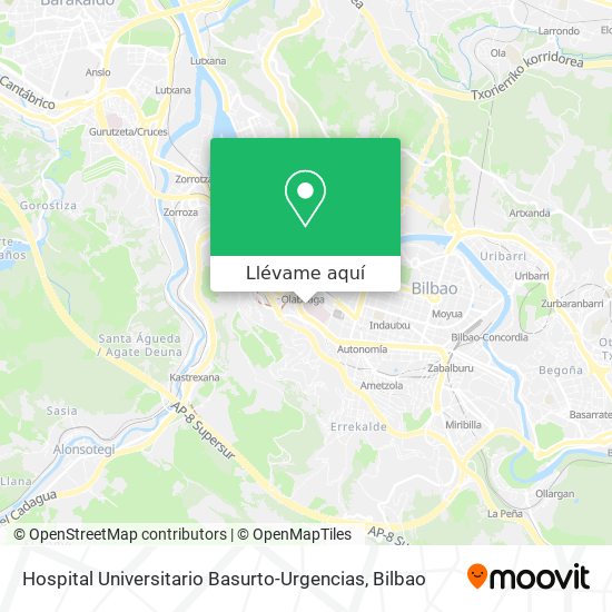 Mapa Hospital Universitario Basurto-Urgencias