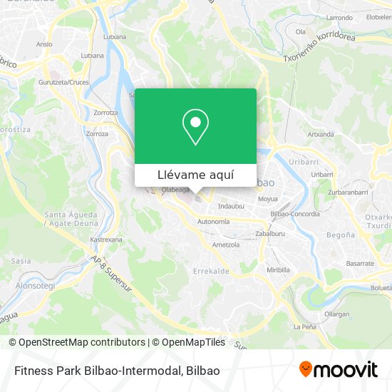 Mapa Fitness Park Bilbao-Intermodal