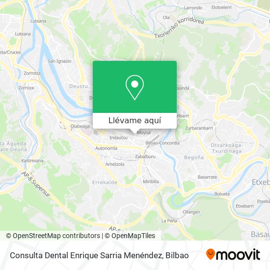 Mapa Consulta Dental Enrique Sarria Menéndez