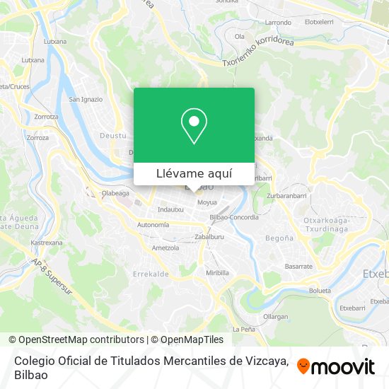 Mapa Colegio Oficial de Titulados Mercantiles de Vizcaya
