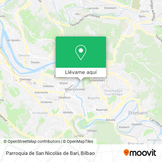 Mapa Parroquia de San Nicolás de Bari