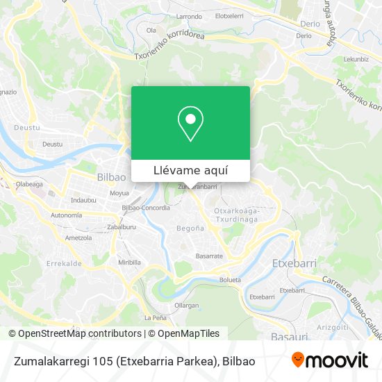 Mapa Zumalakarregi 105 (Etxebarria Parkea)