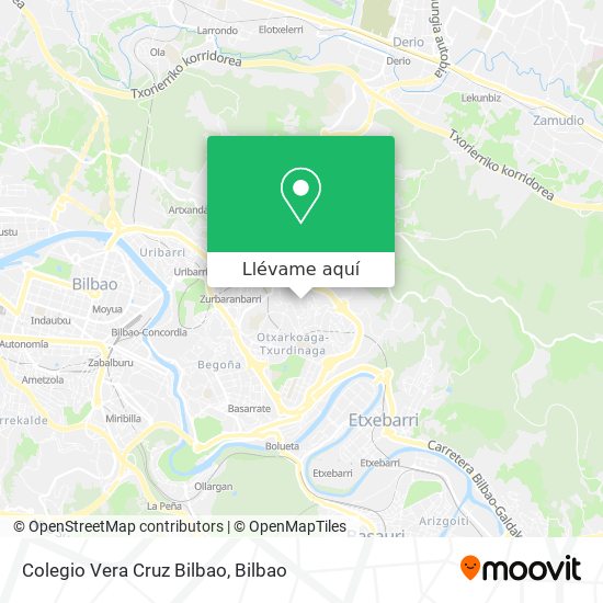 Mapa Colegio Vera Cruz Bilbao