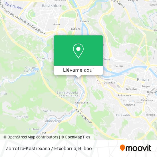 Mapa Zorrotza-Kastrexana / Etxebarria