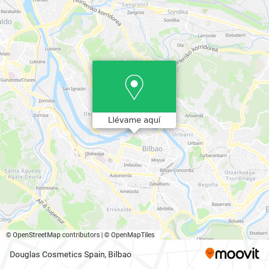 Mapa Douglas Cosmetics Spain