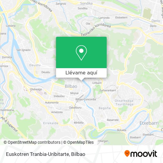 Mapa Euskotren Tranbia-Uribitarte