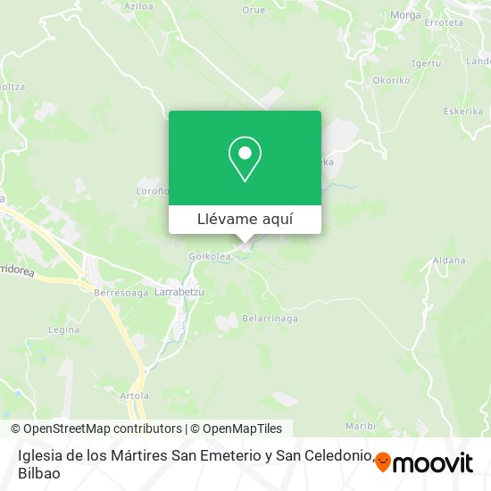 Mapa Iglesia de los Mártires San Emeterio y San Celedonio