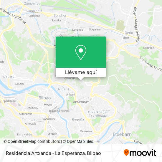 Mapa Residencia Artxanda - La Esperanza
