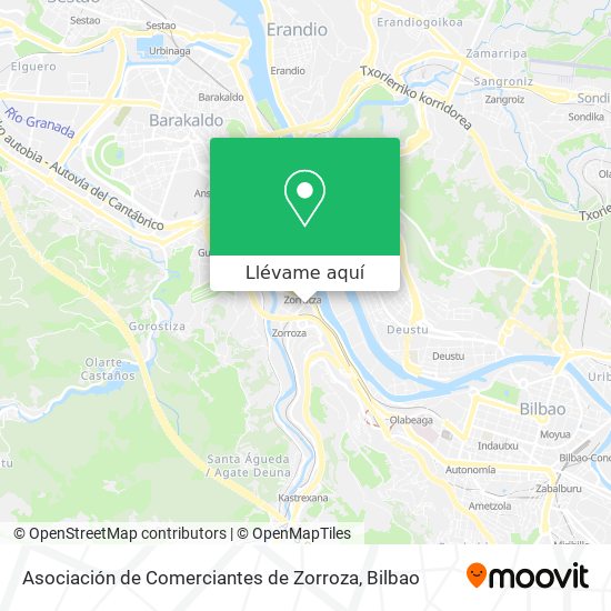 Mapa Asociación de Comerciantes de Zorroza