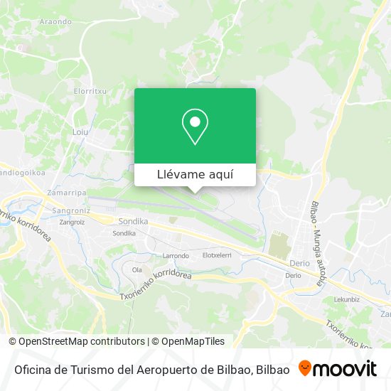 Mapa Oficina de Turismo del Aeropuerto de Bilbao