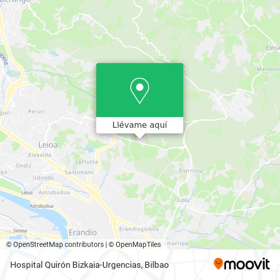 Mapa Hospital Quirón Bizkaia-Urgencias