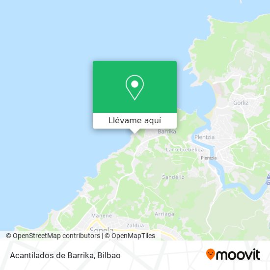 Mapa Acantilados de Barrika