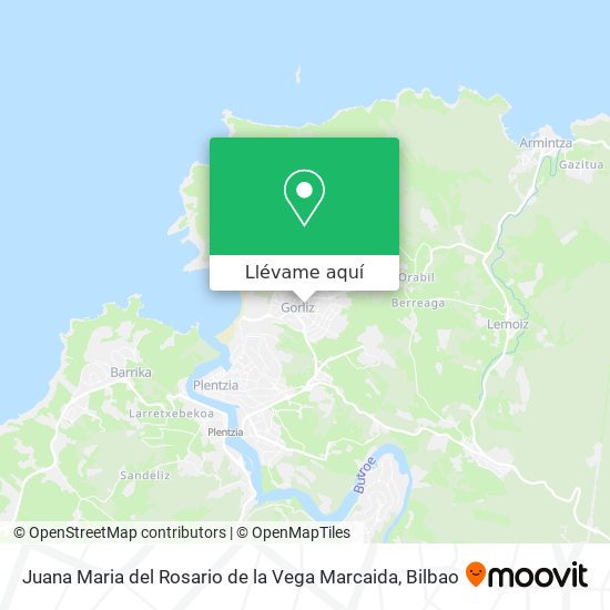 Mapa Juana Maria del Rosario de la Vega Marcaida