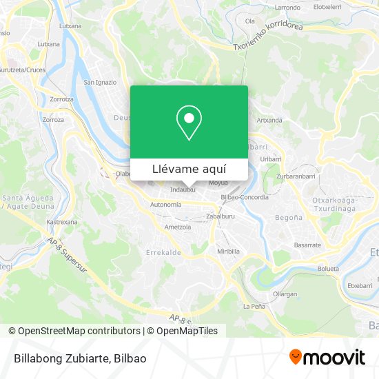 Mapa Billabong Zubiarte