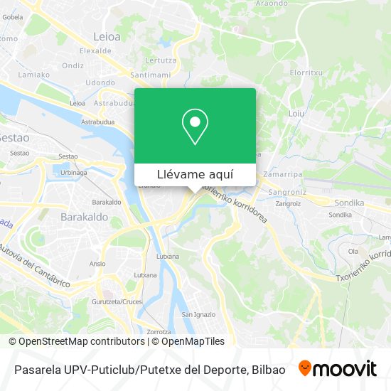 Mapa Pasarela UPV-Puticlub / Putetxe del Deporte
