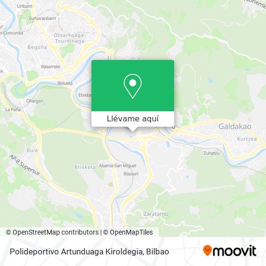 Mapa Polideportivo Artunduaga Kiroldegia