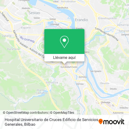 Mapa Hospital Universitario de Cruces Edificio de Servicios Generales