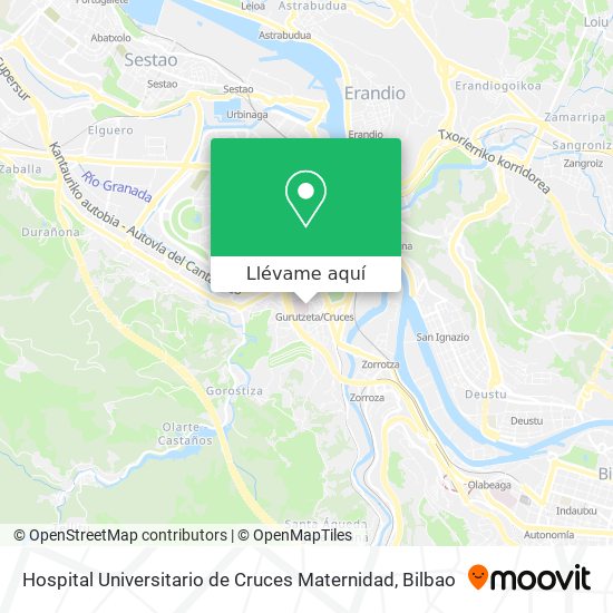 Mapa Hospital Universitario de Cruces Maternidad