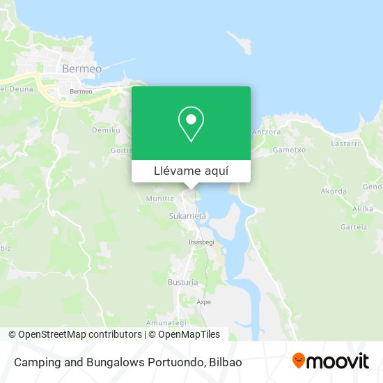 Mapa Camping and Bungalows Portuondo