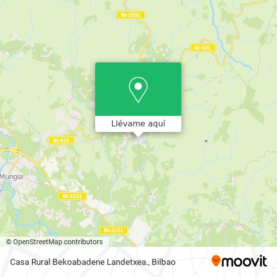 Mapa Casa Rural Bekoabadene Landetxea.