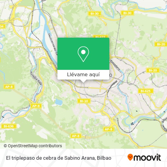 Mapa El triplepaso de cebra de Sabino Arana