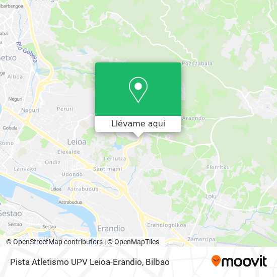 Mapa Pista Atletismo UPV Leioa-Erandio