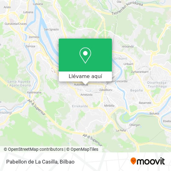 Mapa Pabellon de La Casilla