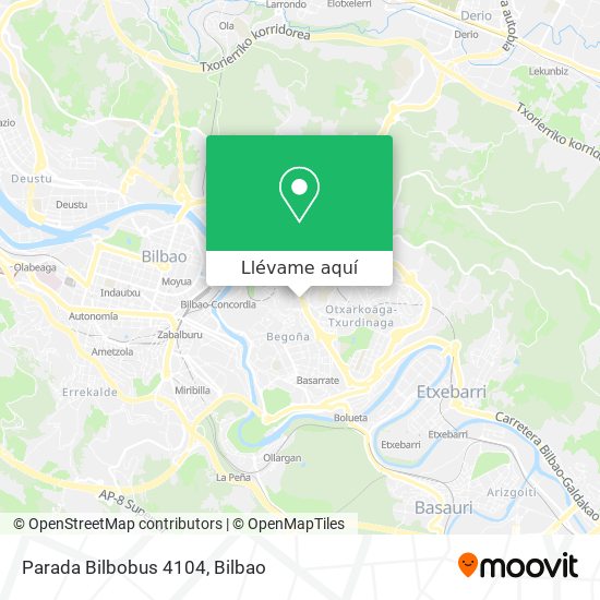 Mapa Parada Bilbobus 4104