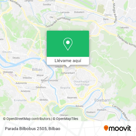 Mapa Parada Bilbobus 2505