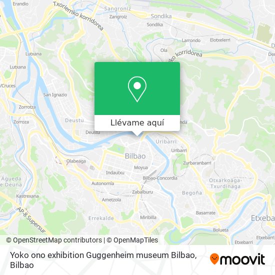 Mapa Yoko ono exhibition Guggenheim museum Bilbao