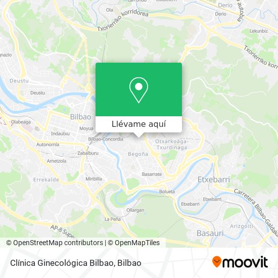 Mapa Clínica Ginecológica Bilbao
