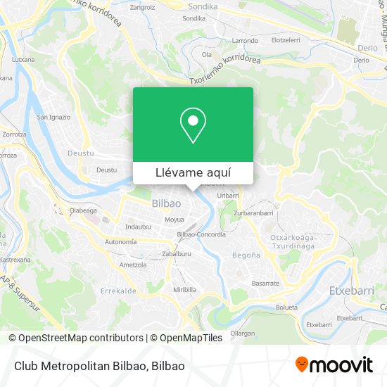 Mapa Club Metropolitan Bilbao