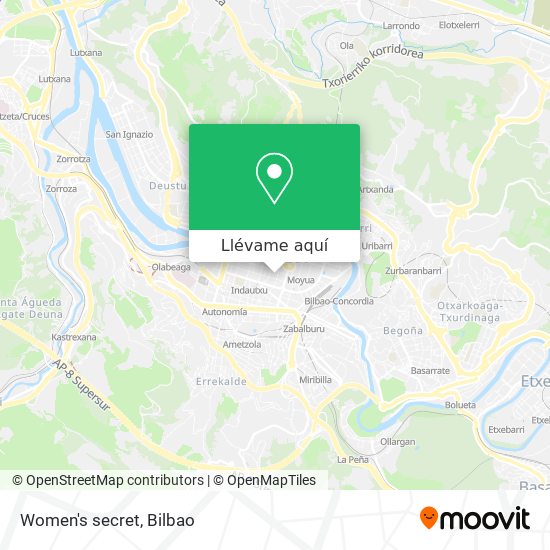 Mapa Women's secret