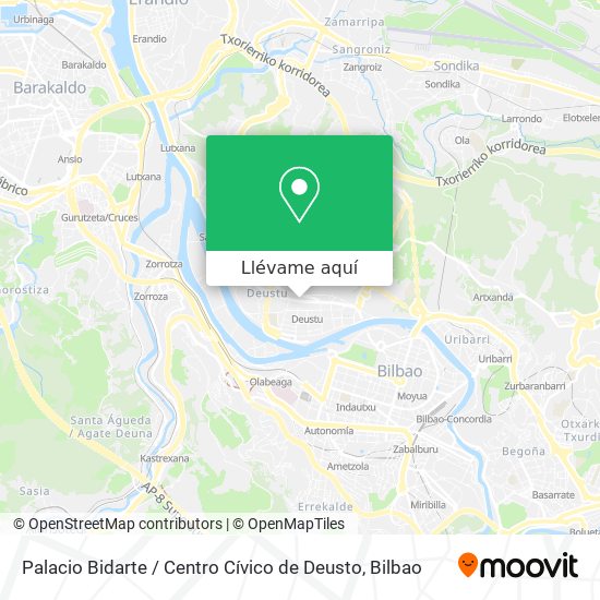 Mapa Palacio Bidarte / Centro Cívico de Deusto