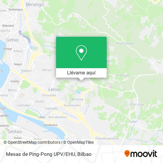 Mapa Mesas de Ping-Pong UPV/EHU