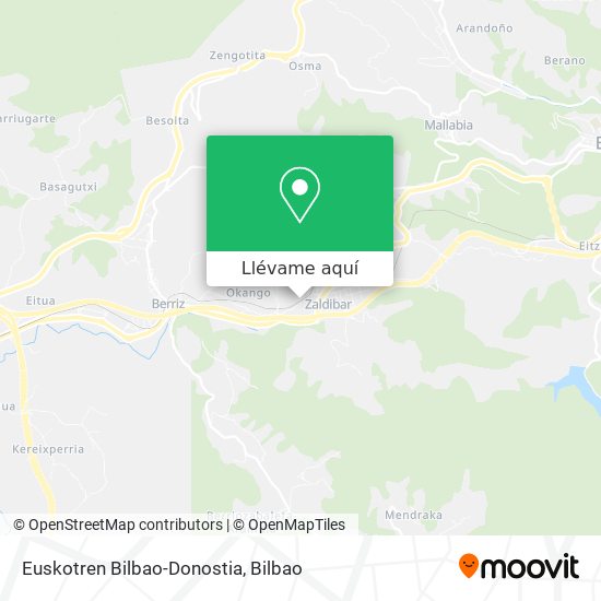 Mapa Euskotren Bilbao-Donostia