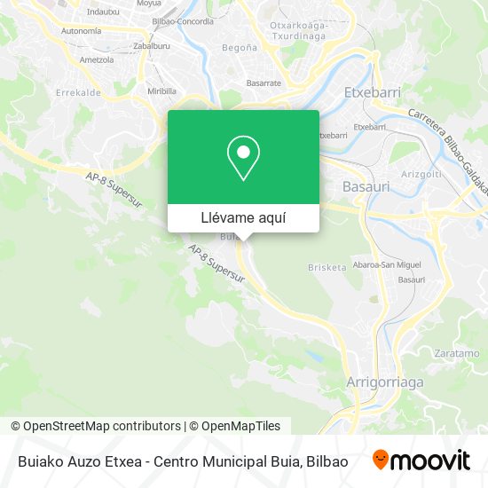 Mapa Buiako Auzo Etxea - Centro Municipal Buia