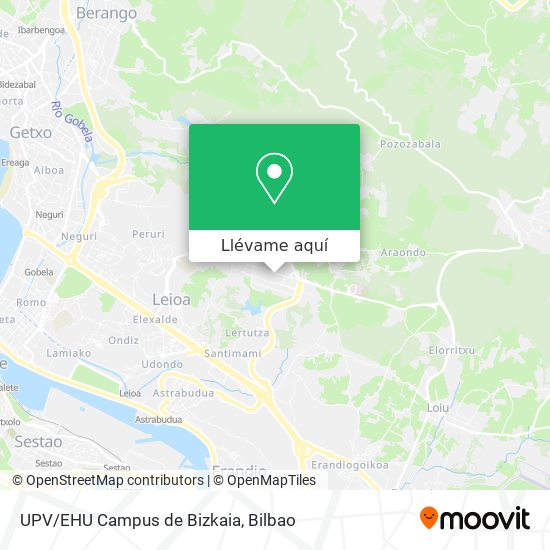 Mapa UPV/EHU Campus de Bizkaia