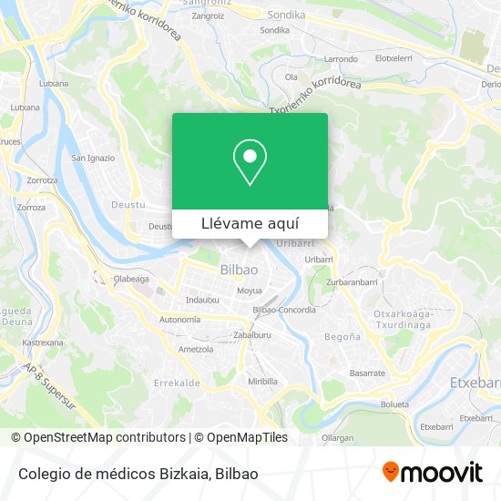 Mapa Colegio de médicos Bizkaia