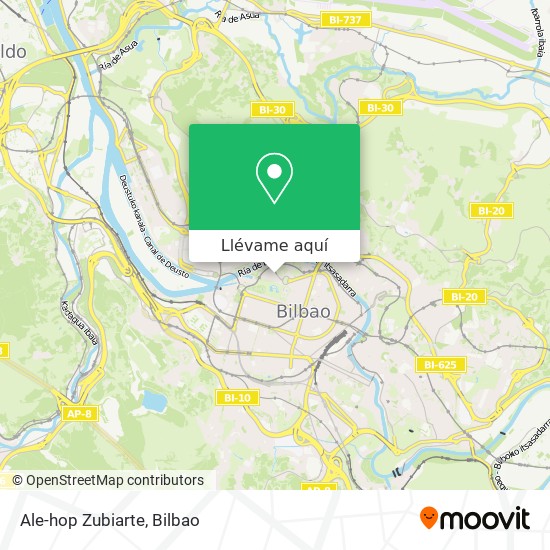 Mapa Ale-hop Zubiarte