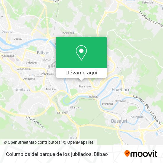 Mapa Columpios del parque de los jubilados